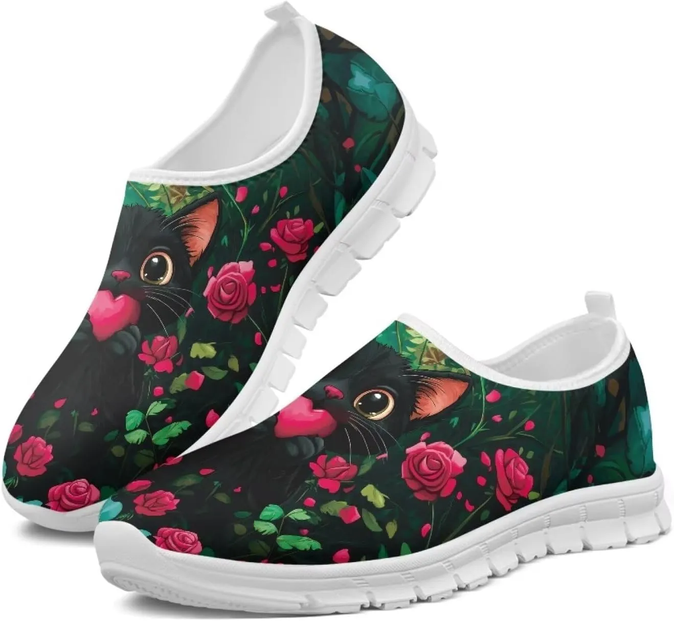 Women's Slip On Loafers Soft Comfort Causal Walking Shoes Low Top Non Slip Outdoor Sports Running Sneakers US 5.5-11.5