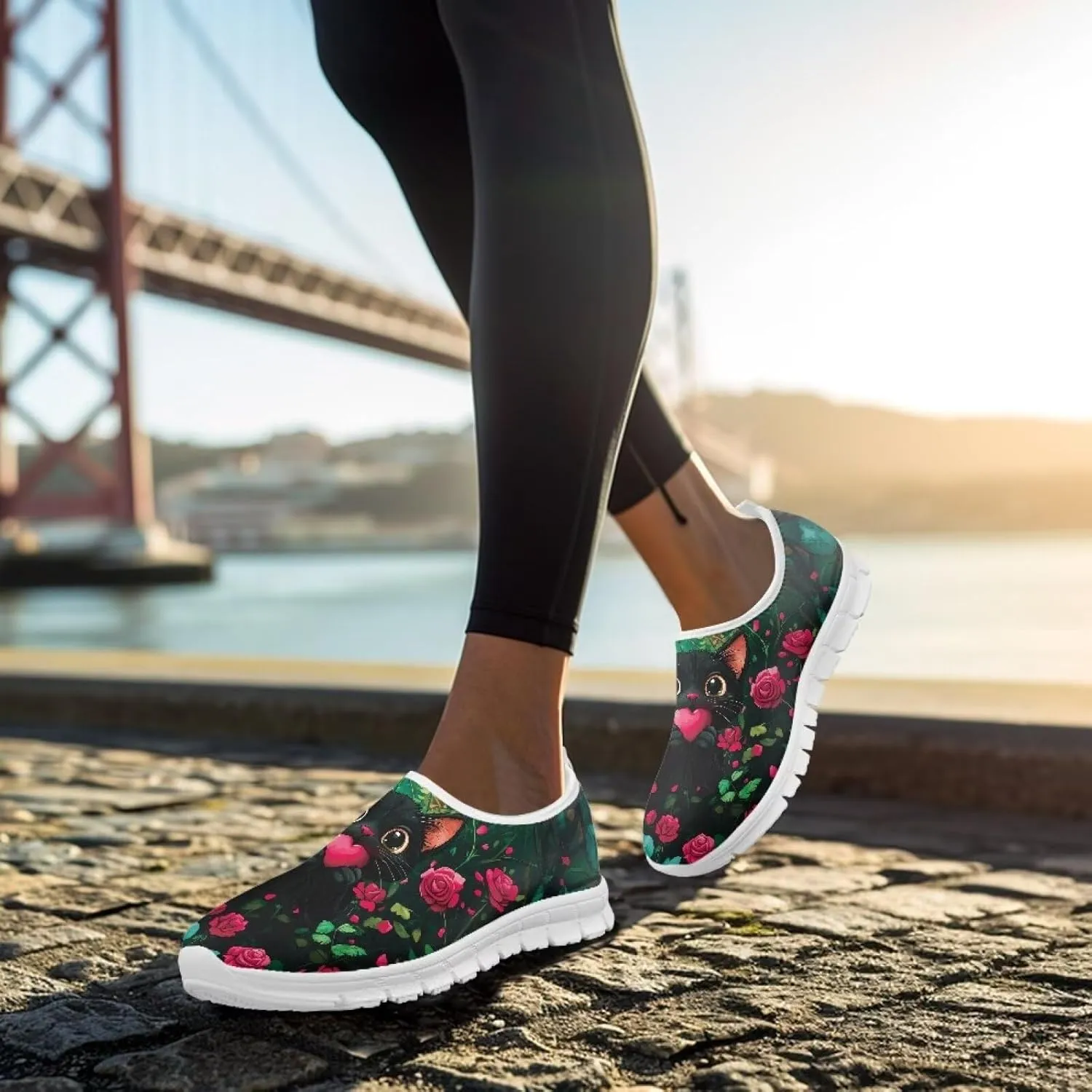 Women's Slip On Loafers Soft Comfort Causal Walking Shoes Low Top Non Slip Outdoor Sports Running Sneakers US 5.5-11.5