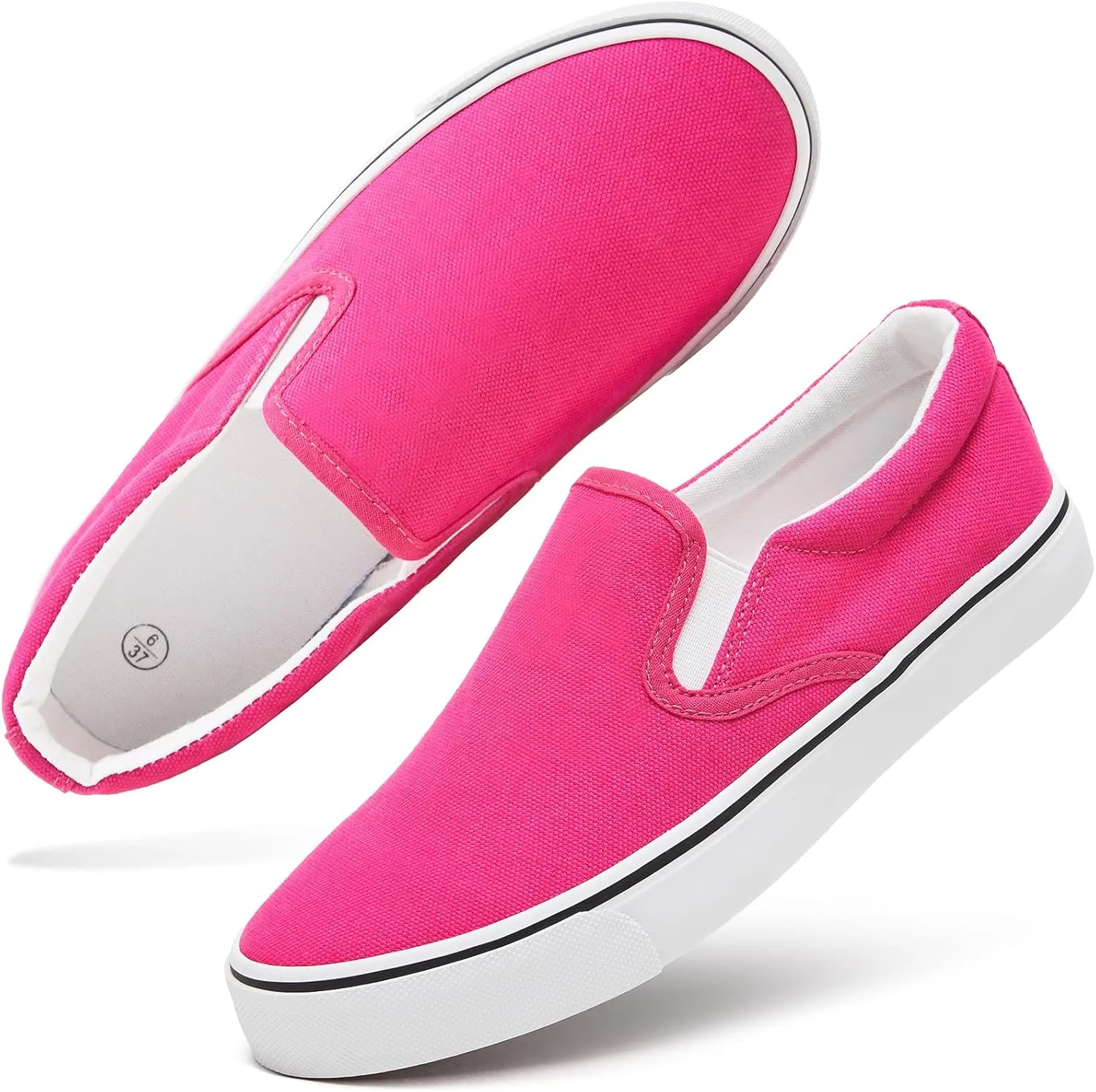 Women's Slip on Shoes Canvas Sneakers Loafers Non Slip Shoes Low Top Casual Shoes