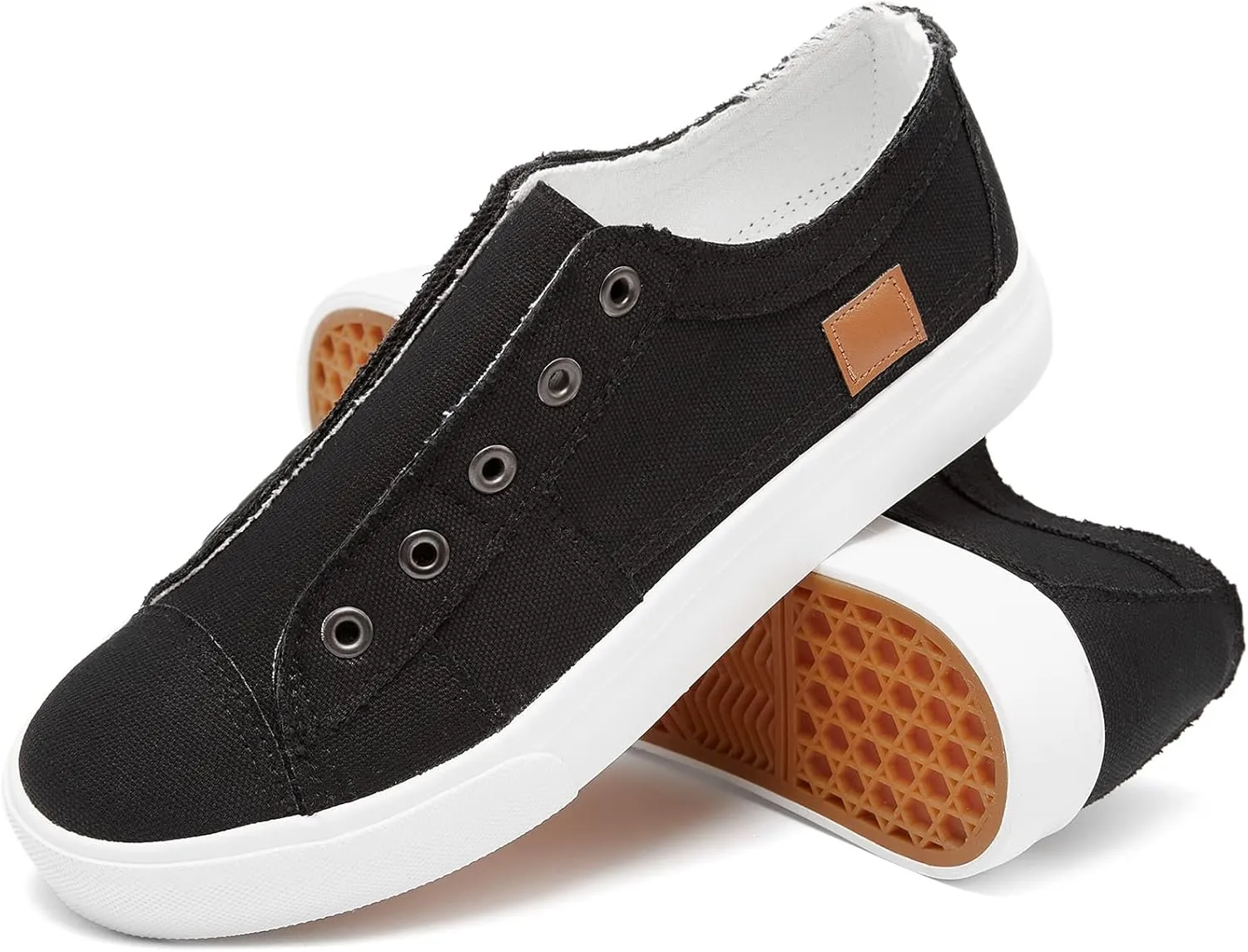 Women's Slip on Shoes Non Slip Fashion Canvas Sneakers Low Top Casual Shoes