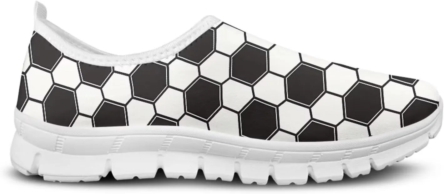 Womens Slip On Sneakers Lightweight Casual Shoes Soft Anti-Slip Tennis Shoes for Gym Travel Size 5.5-11.5 White Sole