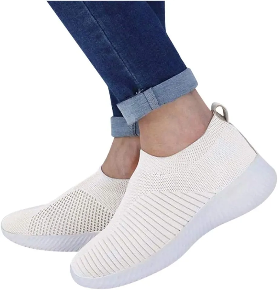 Womens Slip On Sneakers Women Walking Tennis Shoes Tennis Shoes Men Flat Feet Men's Casual Dress Shoes Slip On Sneakers White Tennis Shoe Trainers Shoe