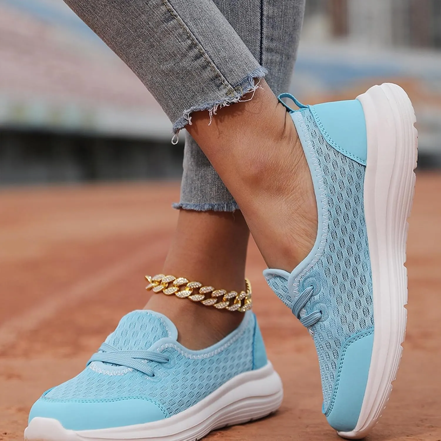 Women's Soft Sole Mesh Comfort Orthopedic Shoes, 2024 New Low-top Women Arch Support Walking Shoes, Casual Slip-on Shoes