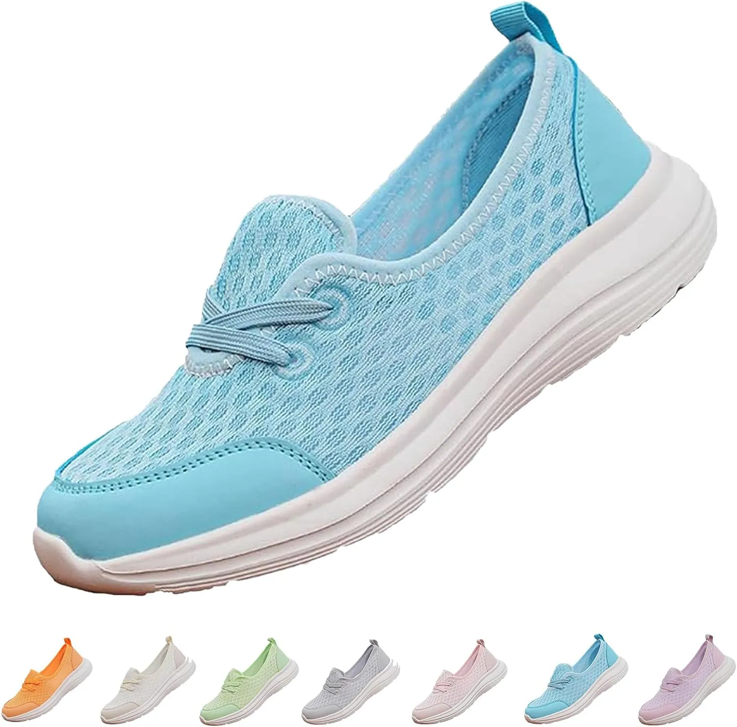 Women's Soft Sole Mesh Comfort Orthopedic Shoes, 2024 New Low-top Women Arch Support Walking Shoes, Casual Slip-on Shoes