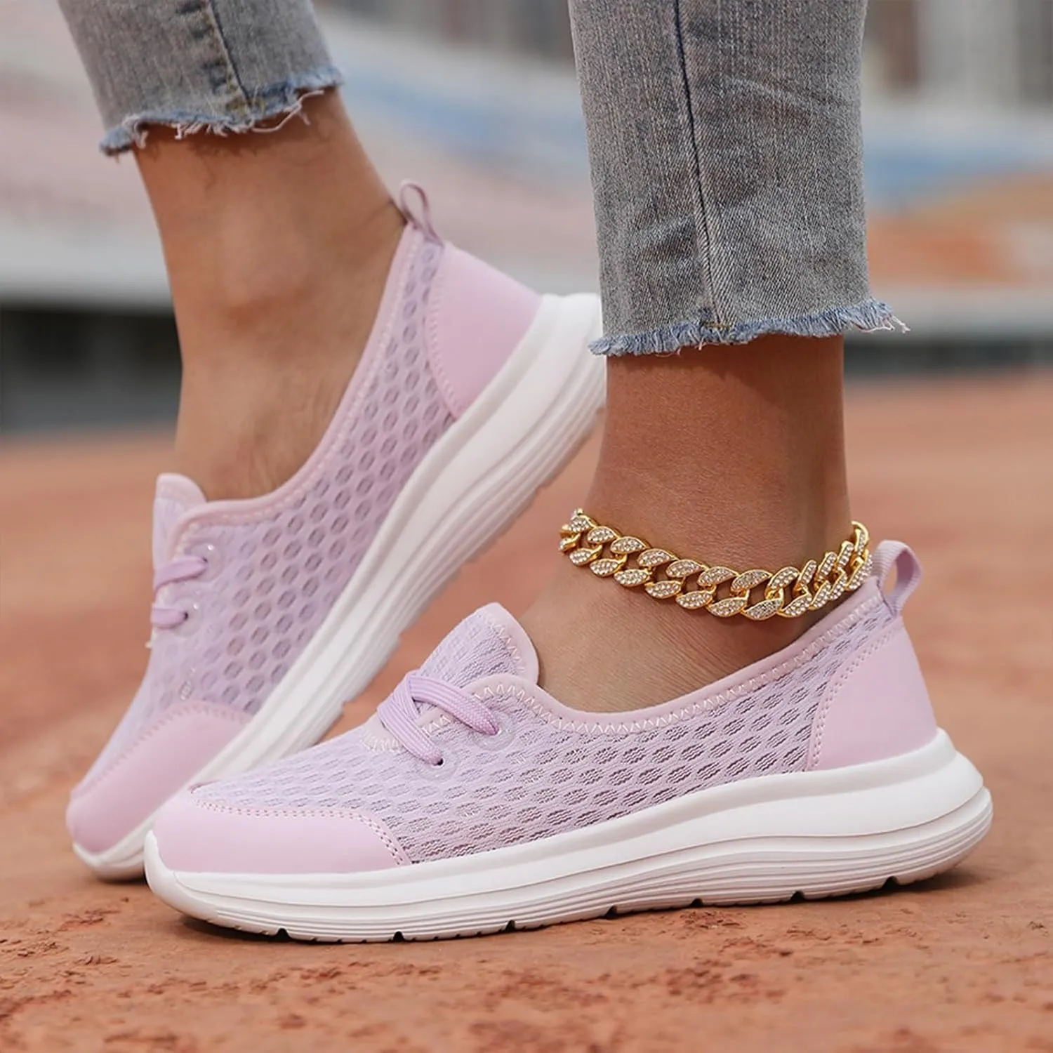 Women's Soft Sole Mesh Comfort Orthopedic Shoes - 2024 New Slip-on Walking Shoes with Arch Support