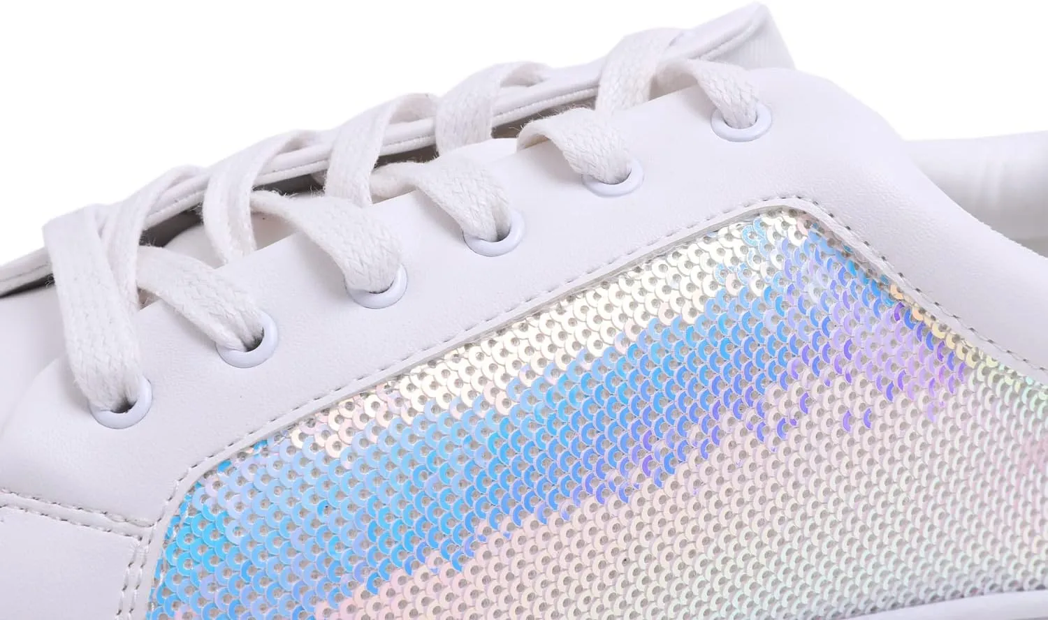 Women's Sparkly Fashion Sneaker Casual Flat Glimmer Slip On