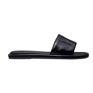 Womens | Tory Burch Double T Sport Slide Sandals Black Patent