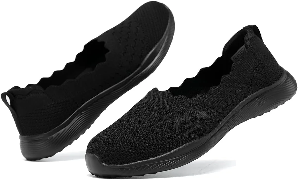 Womens Walking Shoes Slip on Loafer Sneakers Mesh Casual Ballet Flat Nurse Casual Dress Clothes Work Shoes