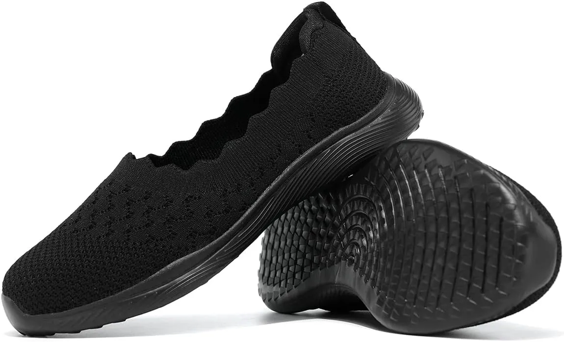 Womens Walking Shoes Slip on Loafer Sneakers Mesh Casual Ballet Flat Nurse Casual Dress Clothes Work Shoes