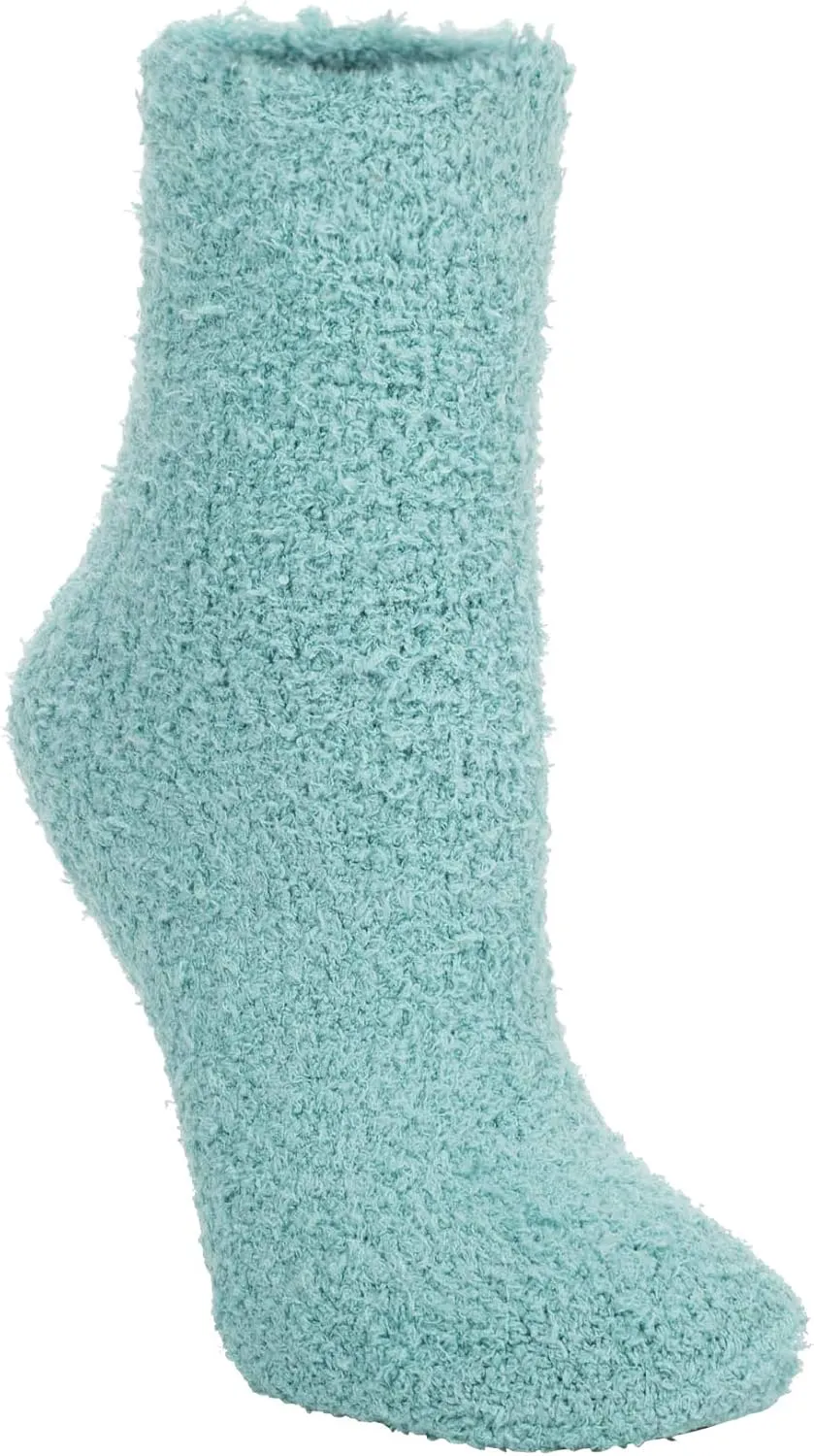 World's Softest Ultra-Soft Knit Comfort Quarter Length Cozy Socks with Grippers
