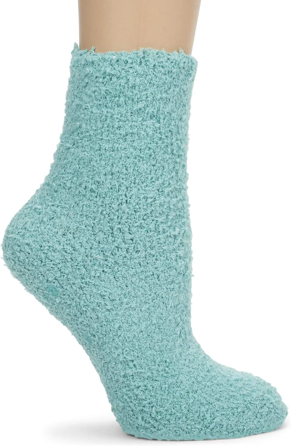 World's Softest Ultra-Soft Knit Comfort Quarter Length Cozy Socks with Grippers