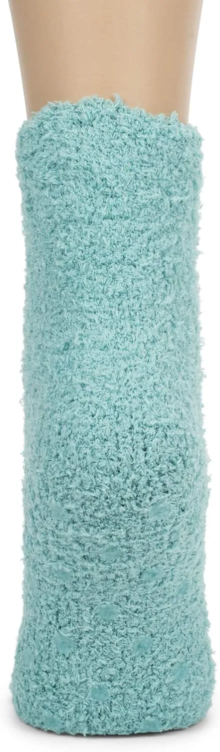 World's Softest Ultra-Soft Knit Comfort Quarter Length Cozy Socks with Grippers