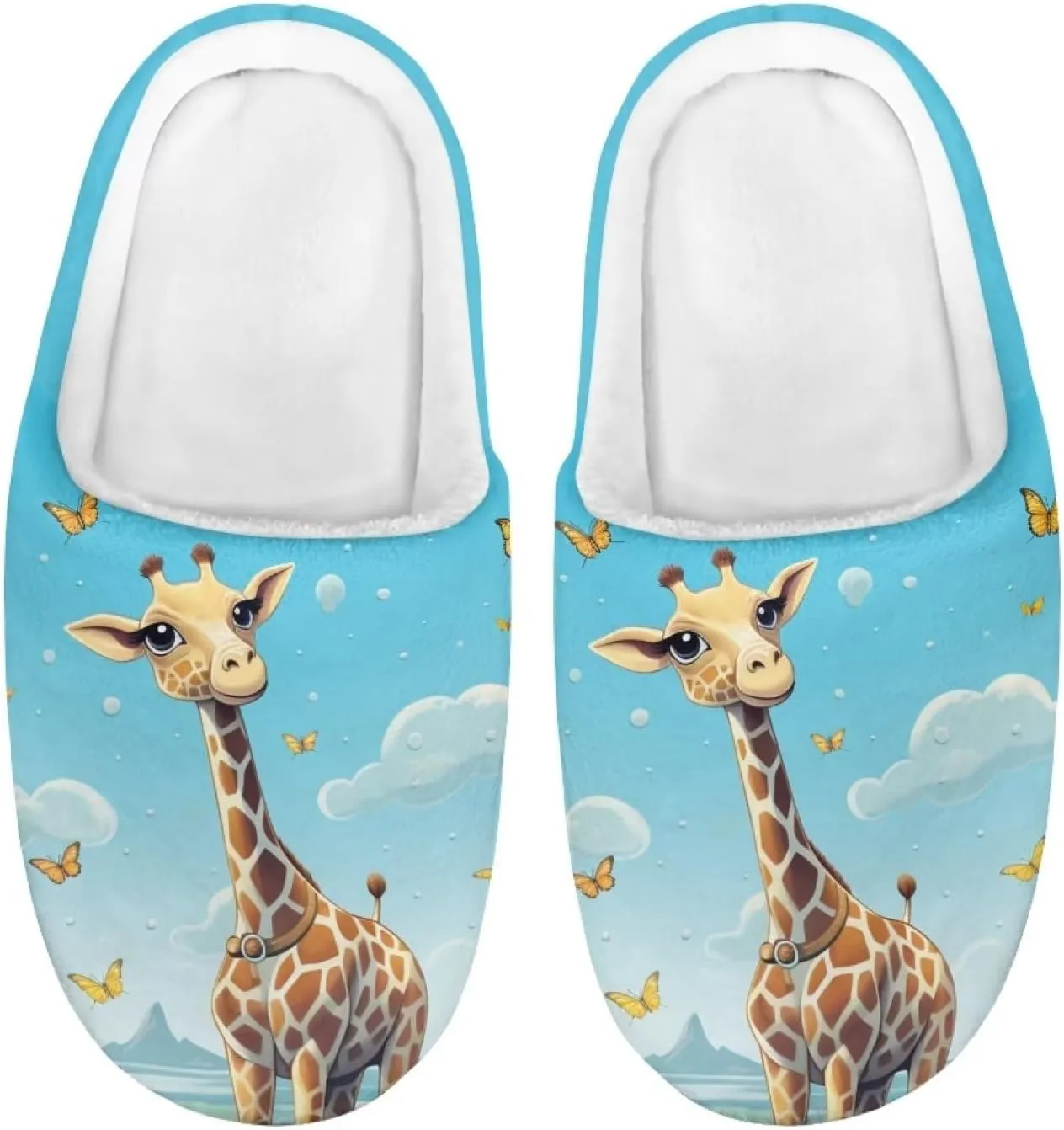 Xhuibop Kids House Slippers for Girls Indoor Fuzzy Slippers Boys Slip On Shoes
