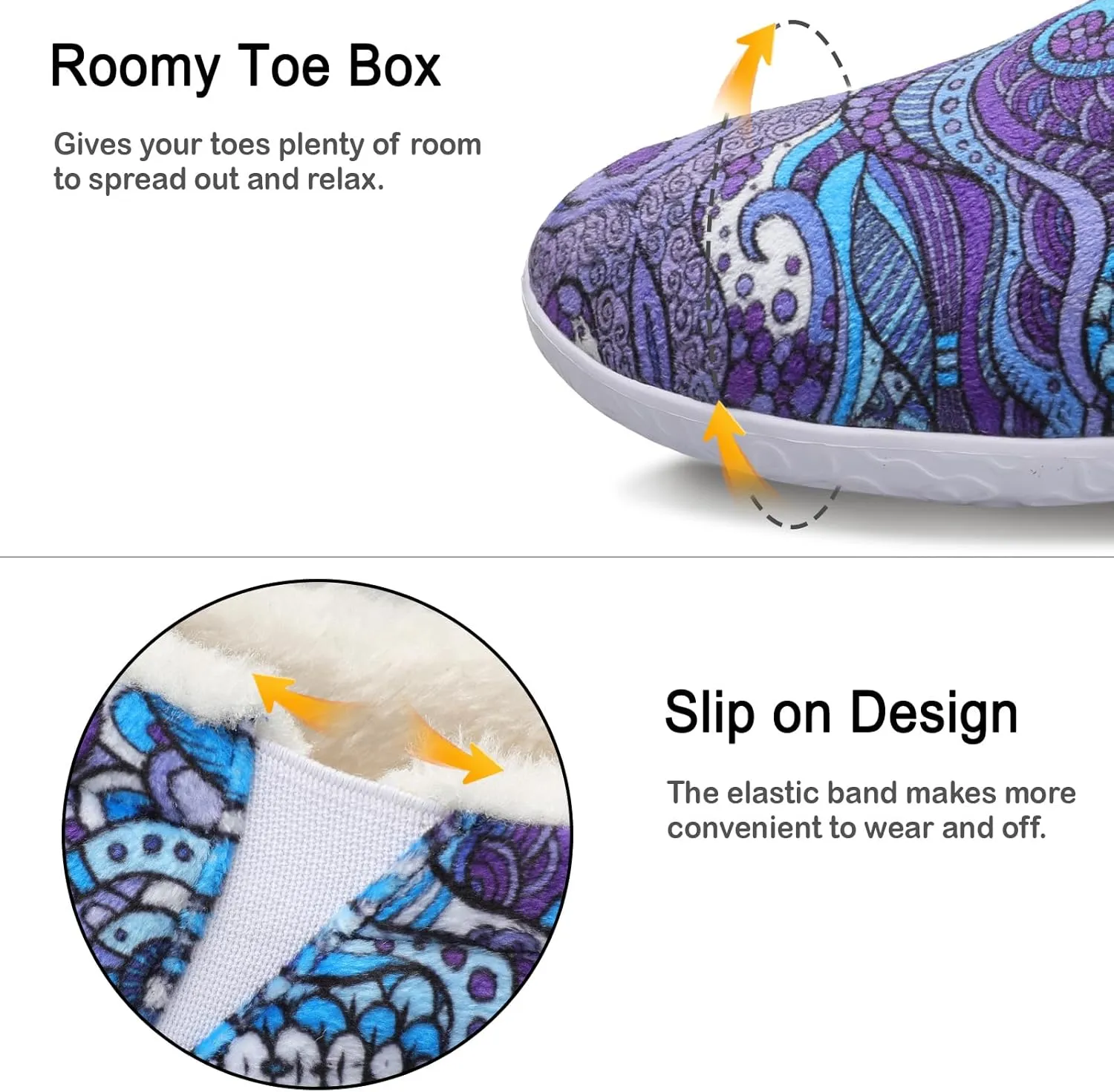 XIHALOOK Womens Mens Fuzzy Slippers Lightweight Closed Back House Shoes Slip on for Indoor Outdoor
