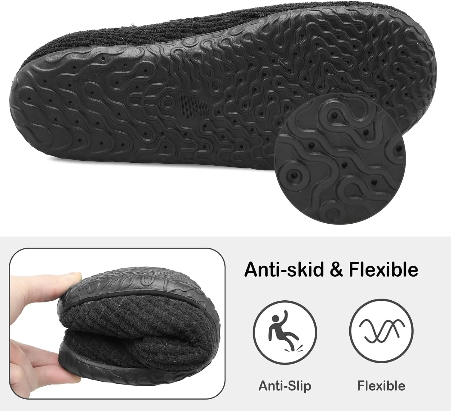 XIHALOOK Womens Mens Fuzzy Slippers Lightweight Closed Back House Shoes Slip on for Indoor Outdoor