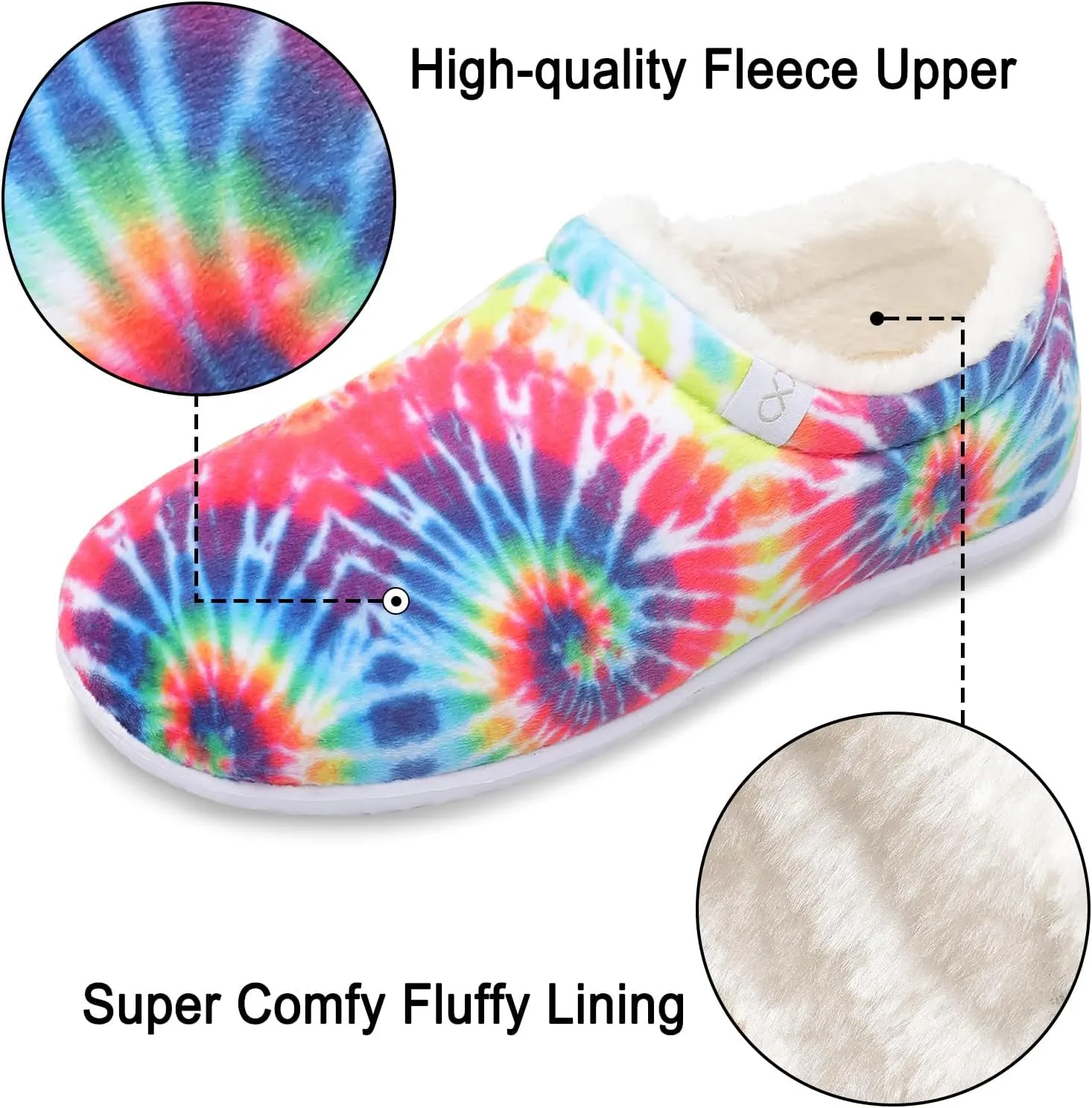 XIHALOOK Womens Mens Fuzzy Slippers Lightweight Closed Back House Shoes Slip on for Indoor Outdoor