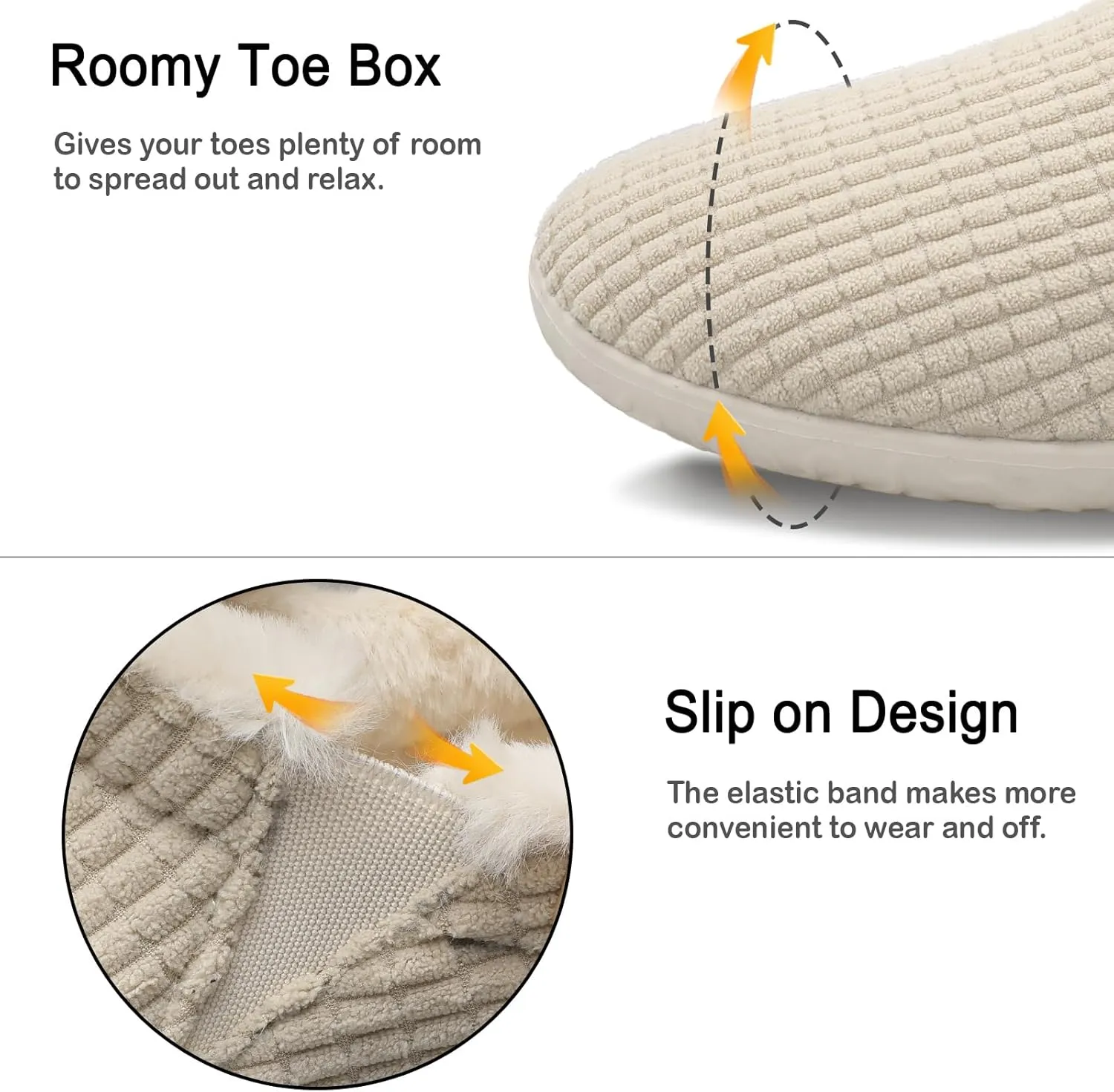 XIHALOOK Womens Mens Fuzzy Slippers Lightweight Closed Back House Shoes Slip on for Indoor Outdoor
