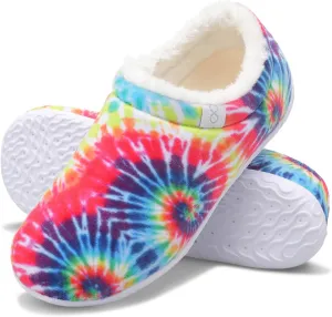 XIHALOOK Womens Mens Fuzzy Slippers Lightweight Closed Back House Shoes Slip on for Indoor Outdoor