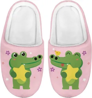 Xpyiqun Little Kid Slippers House Shoes Girls Boys Slip On Slippers Cozy Warm Soft Plush Winter Home Slippers Size 9-14.5