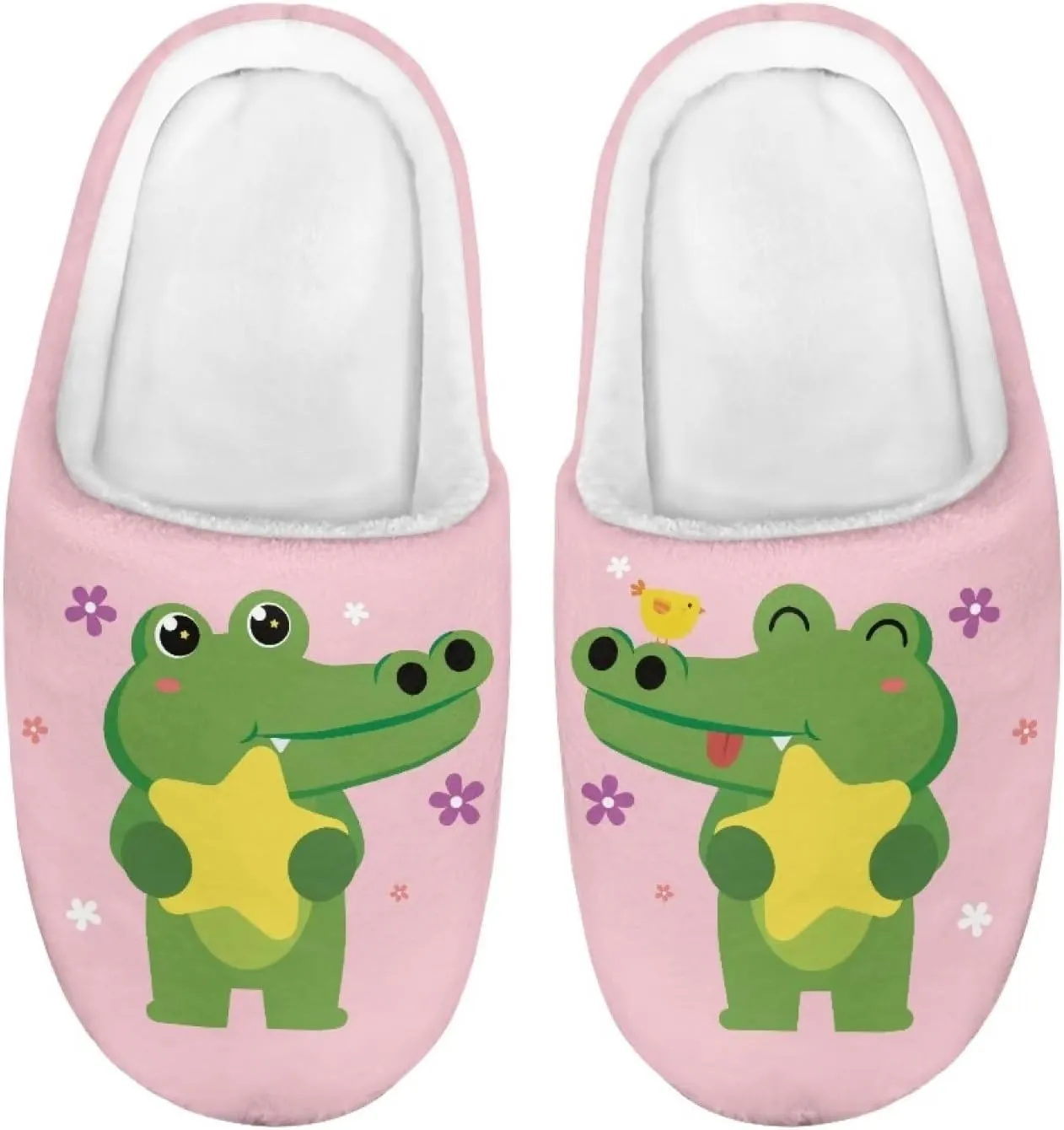 Xpyiqun Little Kid Slippers House Shoes Girls Boys Slip On Slippers Cozy Warm Soft Plush Winter Home Slippers Size 9-14.5