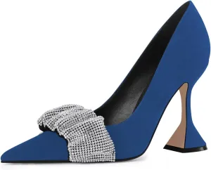 YDN Women Pointed Toe Slip on Pumps Special Kitten High Heel Shoes Party Prom Dress Lady Size 4-16 US