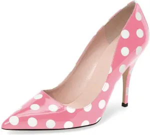 YDN Women's Chic Pointed Closed Toe Mid Heel Pumps Slip on Stiletto Slide Dress Shoe for Party Prom Size 4-15 US