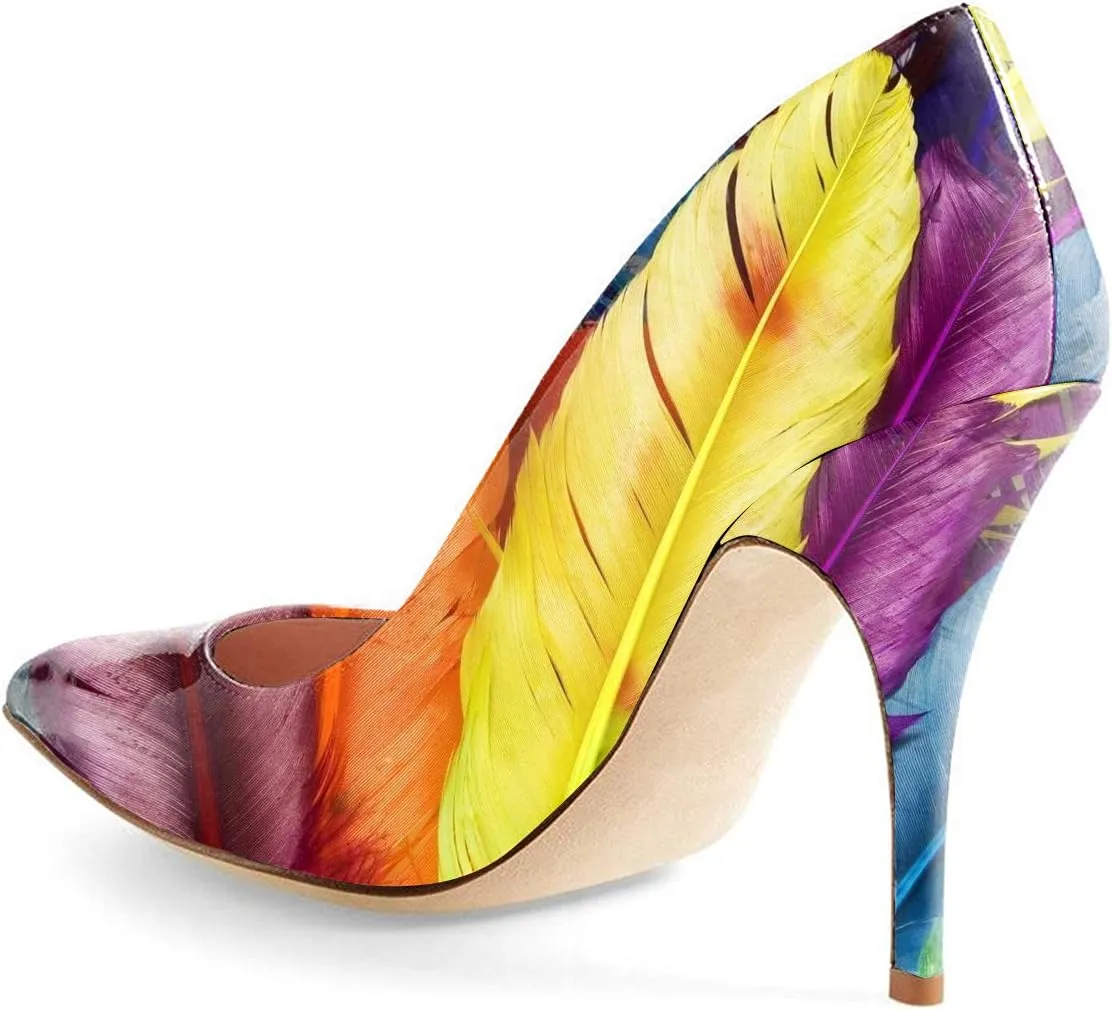 YDN Women's Chic Pointed Closed Toe Mid Heel Pumps Slip on Stiletto Slide Dress Shoe for Party Prom Size 4-15 US