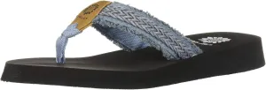 Yellow Box Fianni Flat Slip On Slide Thong Sandal Black