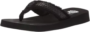 Yellow Box Fianni Flat Slip On Slide Thong Sandal Black