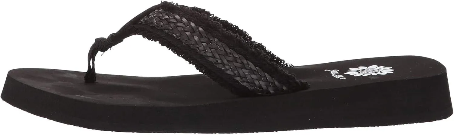 Yellow Box Fianni Flat Slip On Slide Thong Sandal Black