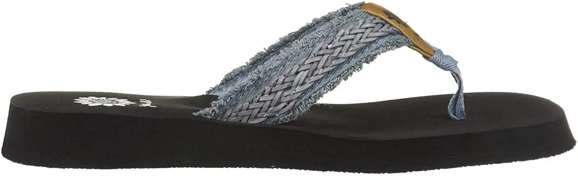 Yellow Box Fianni Flat Slip On Slide Thong Sandal Black