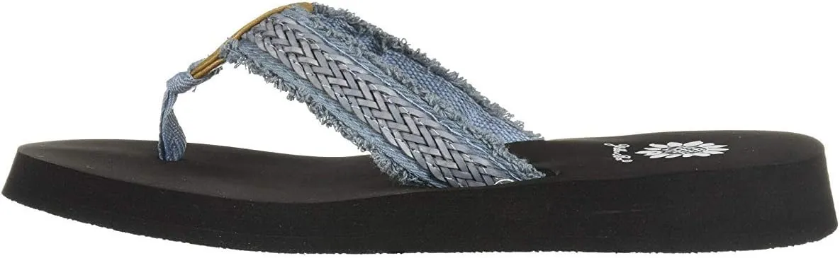 Yellow Box Fianni Flat Slip On Slide Thong Sandal Black