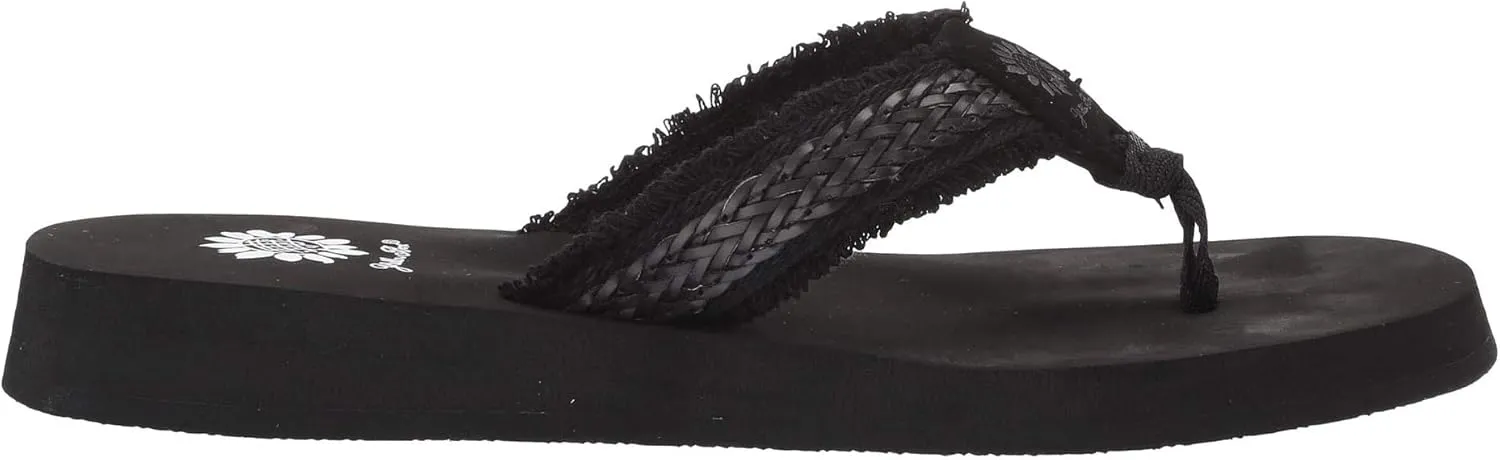 Yellow Box Fianni Flat Slip On Slide Thong Sandal Black