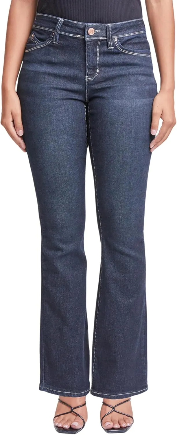 YMI Women’s Sustainable Wannabettabutt Mid Rise Bootcut Jeans, P170937