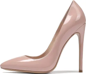 YODEKS Women's Stiletto High Heel Pumps Classic Pointed Toe Shoes Slip On Dress Shoes