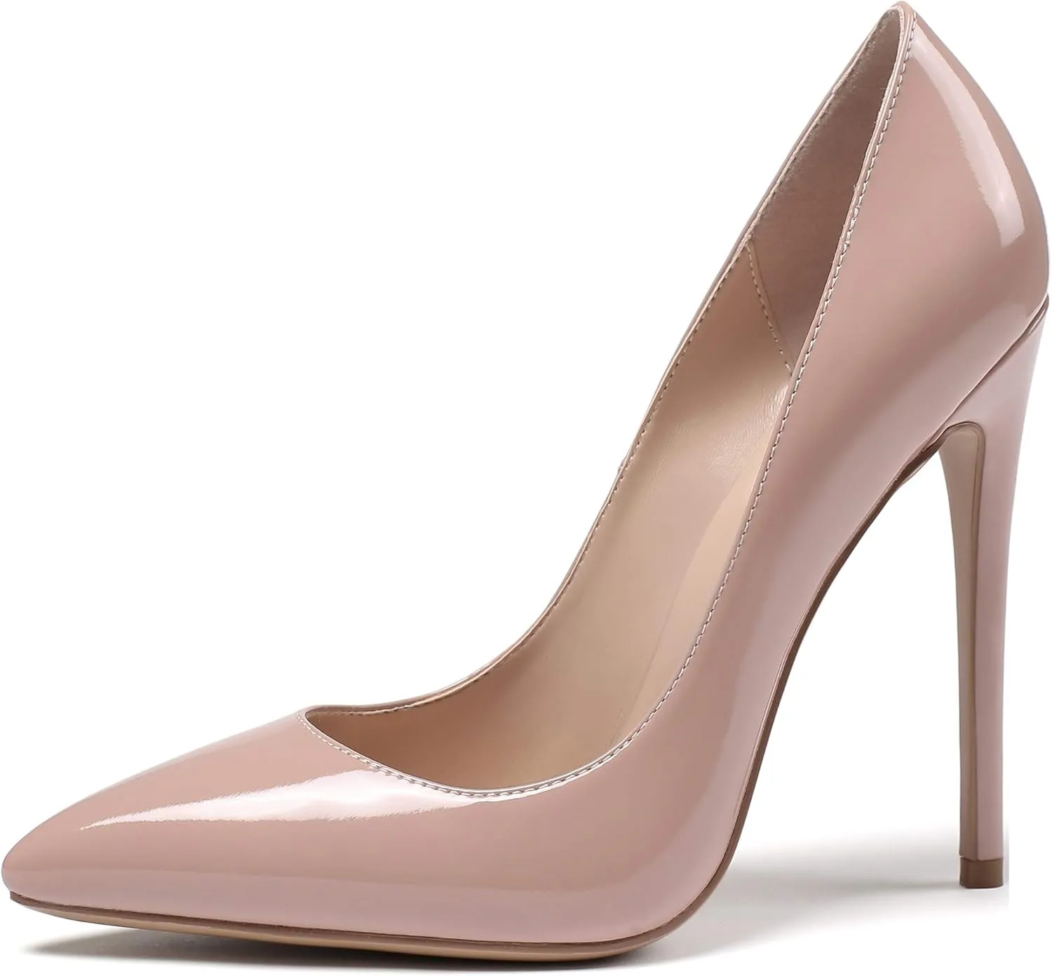 YODEKS Women's Stiletto High Heel Pumps Classic Pointed Toe Shoes Slip On Dress Shoes