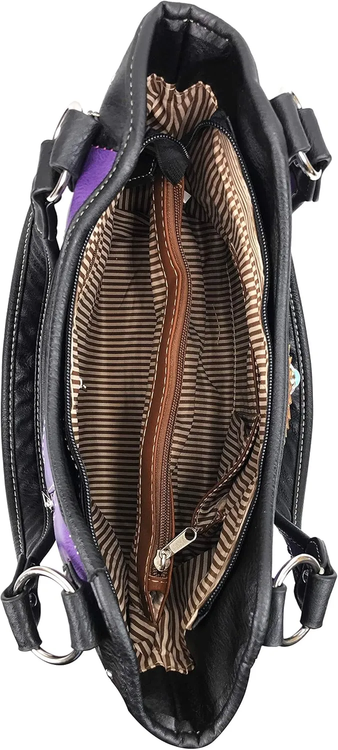 Zelris Faith Love Hope Cross Angel Wing Women Conceal Carry Women Tote Purse