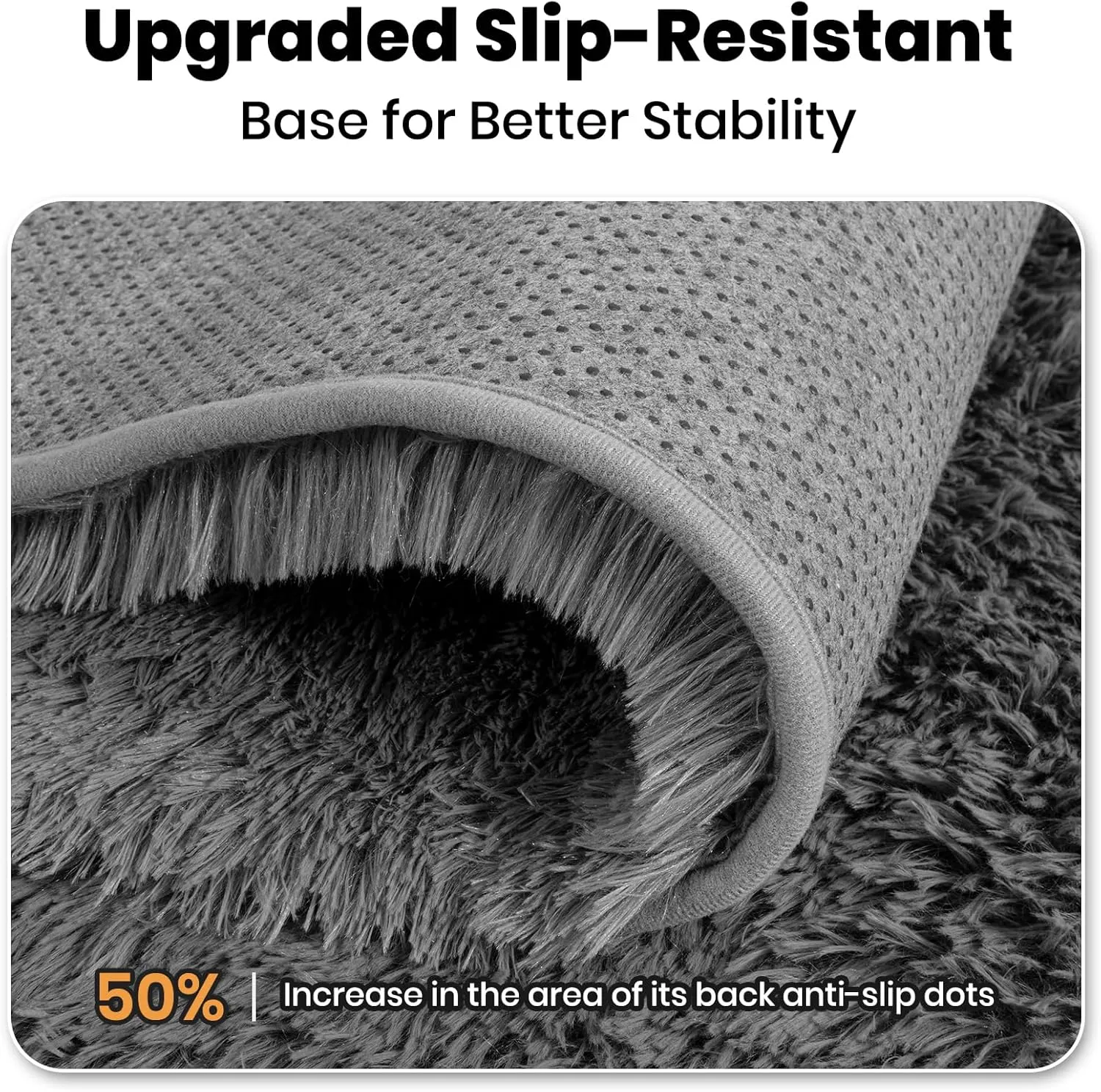 Zentavio Area Rugs for Living Room Grey Rugs for Bedroom Large 6x9 Carpet Fluffy Furry Soft Shag Aesthetic Plush High Pile Gray Throw Rug for Nursery Kids Room Dorm