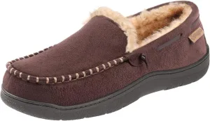 Zigzagger Men's Moccasin Slippers Memory Foam House Shoes, Indoor and Outdoor Warm Loafer Slippers